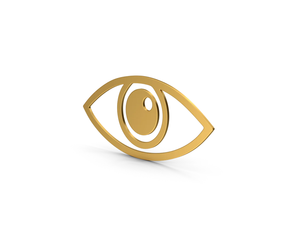 Goldenes Auge Symbol - Kennenlerngespräch und Bedarfsanalyse Goldkauf