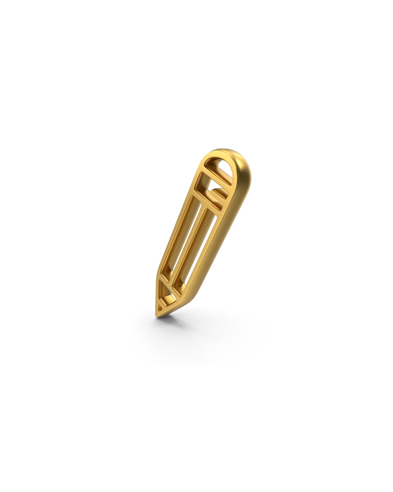 Goldener Stift Symbol - Finanzielle Bildung Gold Investment